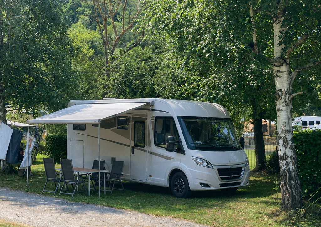 camping avec emplacements ombragés pour camping car